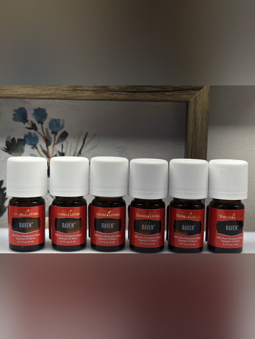 Young Living Raven Essential Oil Blend - Red Bottle, 6-Pack